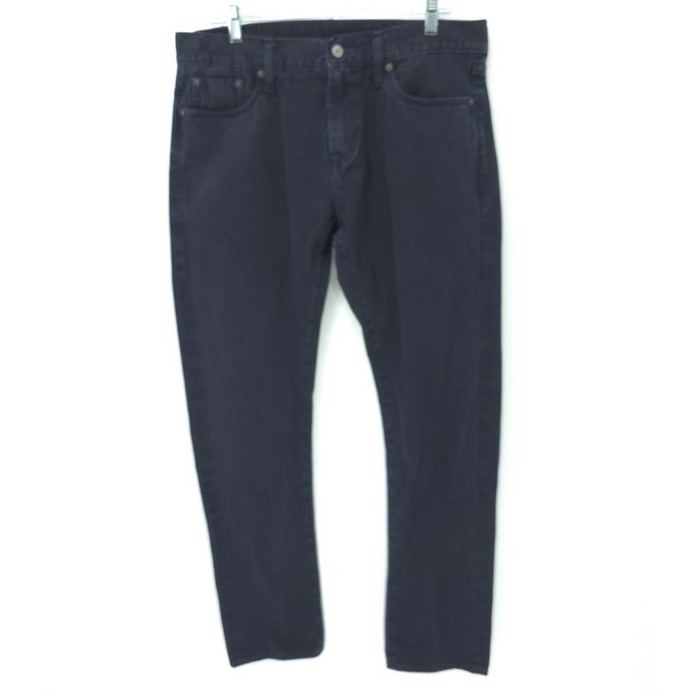 Jean Shop Jeans Mens 33 Navy Mick 100 Cotton Dark Wash Straight Leg 5‎ Pocket